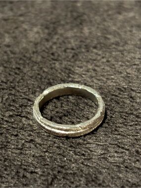 Silver-Tone Small Feather Ring